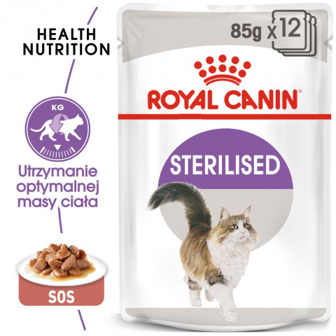 ROYAL CANIN FHN Sterilised in sauce - vlhké krmivo pro dospělé kočky - 12x85g - Fotogalerie 10