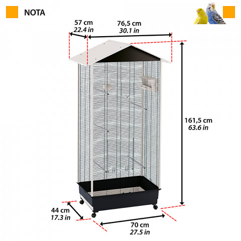 FERPLAST Nota - voliéra pro ptáky - 161,5 cm - Fotogalerie 3