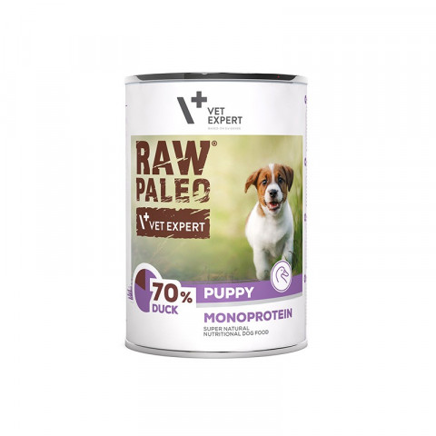 RAW PALEO Puppy Monoprotein Duck - mokré krmivo pro štěňata - 400 g - Fotogalerie 1