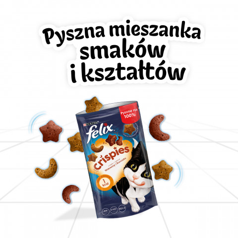 FELIX Crispies Beef, Chicken - suché krmivo pro kočky - 45 g - Fotogalerie 10