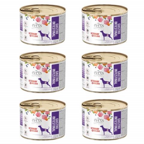 4VETS Natural Gastro Intestinal Dog - mokré krmivo pro psy - 6x185g - Fotogalerie 1