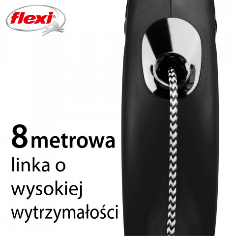 Flexi New CLASSIC 8 m Černá Pes Zatahovací vodítko - Fotogalerie 5