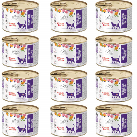  4VETS Natural Gastro Intestinal Cat - vlhké krmivo pro kočky - 12x185g - Fotogalerie 1