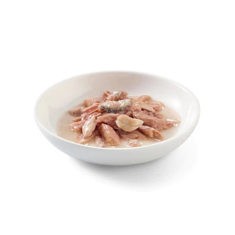 SCHESIR in cooking broth Tuna with sardines - mokré krmivo pro kočky - 70 g - Fotogalerie 2