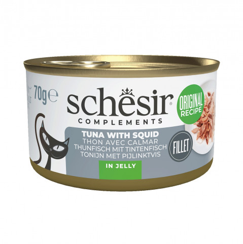 SCHESIR Complements Tuna with squids in jelly - mokré krmivo pro kočky - 70g - Fotogalerie 1