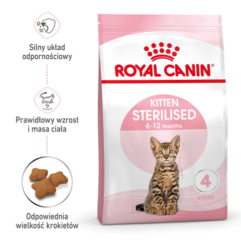 Royal Canin Kitten Sterilised suché krmivo pro kočky 3,5 kg Kotě Drůbež - Fotogalerie 6