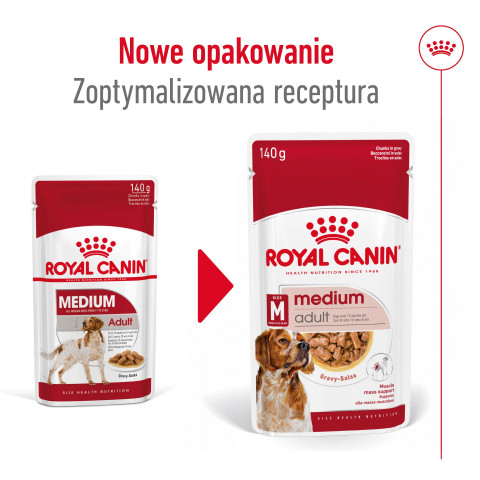ROYAL CANIN SHN Medium Adult in sauce - vlhké krmivo pro dospělé psy - 10x140g - Fotogalerie 2