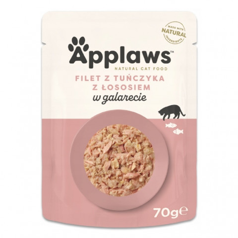 APPLAWS Tuna fillet with salmon in jelly - mokré krmivo pro kočky - 6x70g - Fotogalerie 2