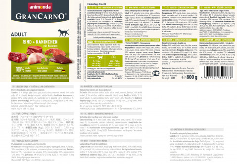 ANIMONDA GranCarno Adult Beef, rabbit and herbs - vlhké krmivo pro psy - 800g - Fotogalerie 2
