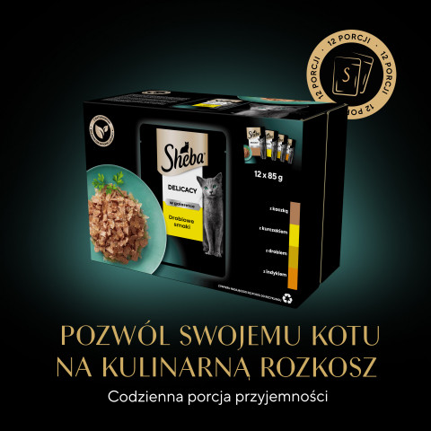 Sheba Delicacy in Jelly Příchutě drůbeže 12 x 85 g - Fotogalerie 5