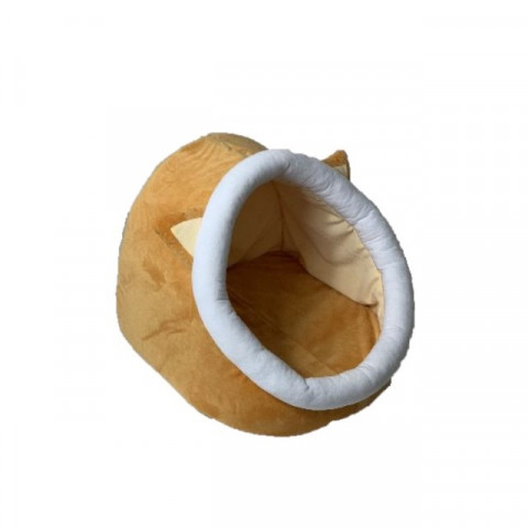 GO GIFT pelíšek pro kočky - žluto-bílá - 40x45x34 cm - Fotogalerie 1