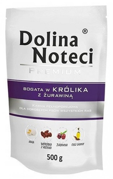 DOLINA NOTECI Premium Rich in rabbit with cranberries - Mokré krmivo pro psy - 500 g - Fotogalerie 1