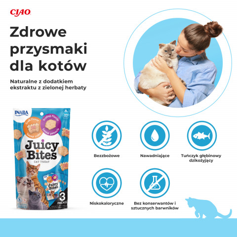 INABA Juicy Bites Crab and Scallop - pamlsek pro kočky - 3x11,3 g - Fotogalerie 7