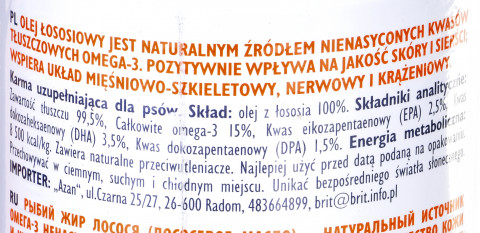 Brit Care Lososový olej 1000ml - Fotogalerie 2