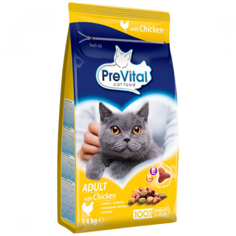 PREVITAL Cat Food Adult s kuřecím - suché krmivo pro kočky - 1,4 kg - Fotogalerie 1