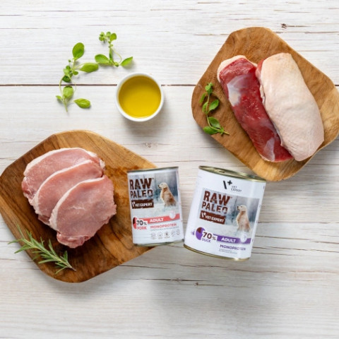 RAW PALEO Adult Monoprotein Vepřové maso - vlhké krmivo pro psy - 800 g - Fotogalerie 4