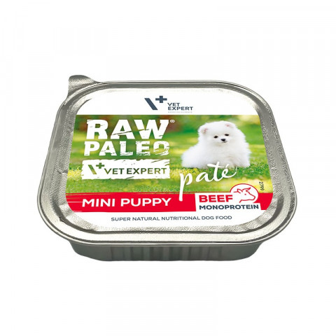 RAW PALEO Pate Mini Puppy Beef - mokré krmivo pro štěňata - 150g - Fotogalerie 4