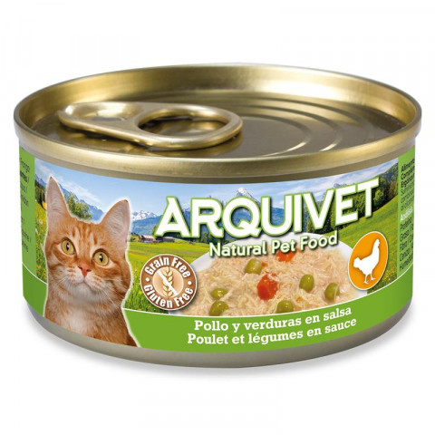 ARQUIVET Chicken in sauce with vegetables - mokré krmivo pro kočky - 80g - Fotogalerie 1