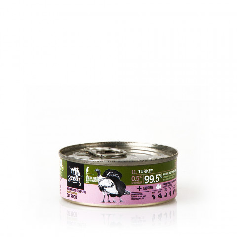 3COTY Turkey with chlorella Sterilised and overweight cats - mokré krmivo pro kočky - 24x80g - Fotogalerie 5