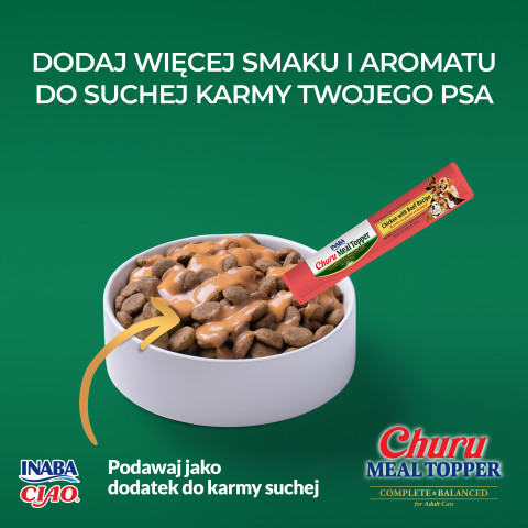 INABA Churu Meal Topper Chicken with beef - pamlsek pro psa - 4 x 14g - Fotogalerie 6
