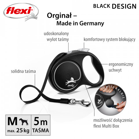 Flexi Black Design M 5 m Zatahovací vodítko - Fotogalerie 4