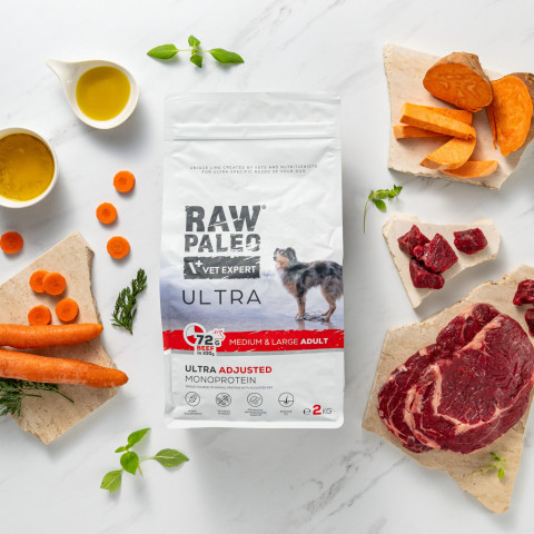 RAW PALEO Ultra Medium&Large Adult Beef - suché krmivo pro psy - 2 kg - Fotogalerie 4