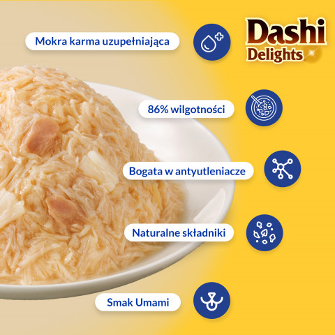 INABA CAT Dashi Delights Jemné Vločky Kuřete s Sýrem - pochoutka pro kočky - 40g - Fotogalerie 5
