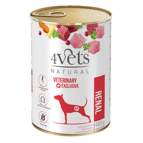 4VETS Natural Renal - mokré krmivo pro psy - 400g - Fotogalerie 1