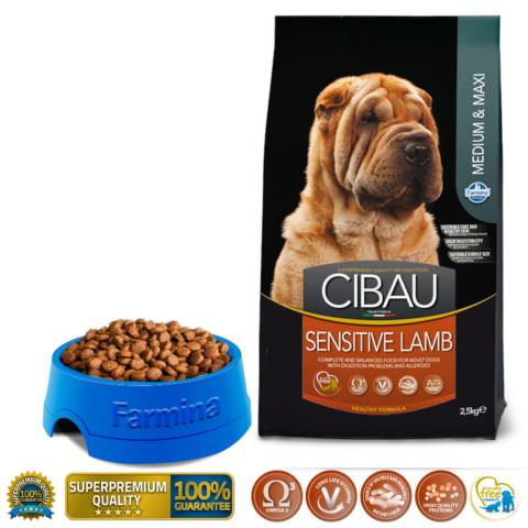 FARMINA Cibau Sensitive Lamb Medium & Maxi suché krmivo pro psy - 14kg - Fotogalerie 2