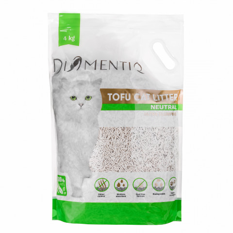 DIAMENTIQ Tofu Neutral Ultra clumping - rostlinné stelivo - 4kg - Fotogalerie 8