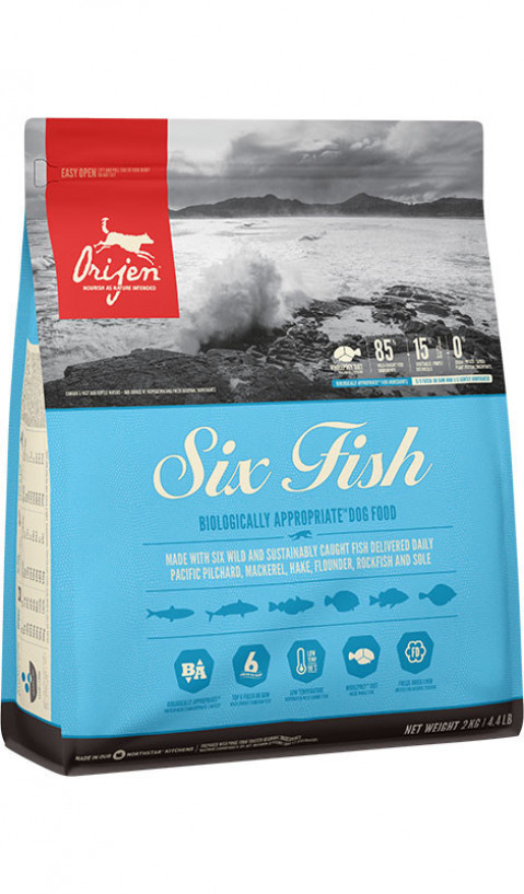 ORIJEN Six Fish - suché krmivo pro psy - 2kg - Fotogalerie 1