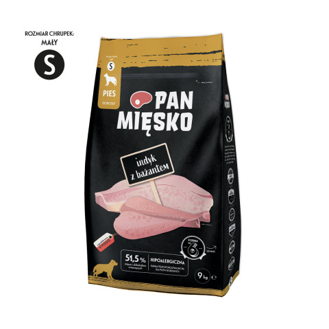 PAN MIĘSKO Krůta s bažantem S - suché krmivo pro psy - 9 kg - Fotogalerie 1