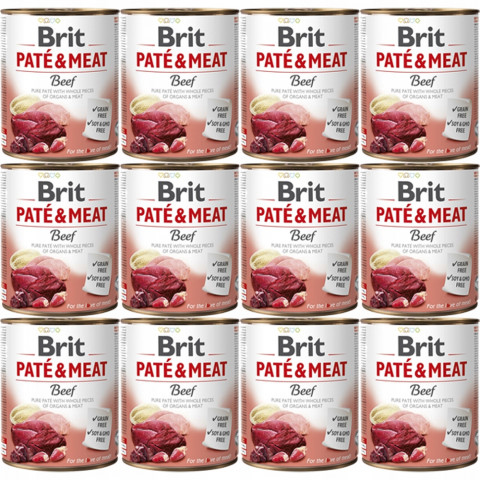BRIT Paté & Meat Beef - vlhké krmivo pro psy - 12x800g - Fotogalerie 1