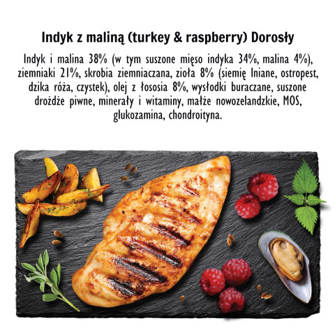 PAKA ZWIERZAKA Turkey with raspberry M - suché krmivo pro psy - 9kg - Fotogalerie 2