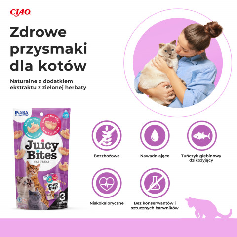 INABA Juicy Bites Shrimp and Seafood - pamlsek pro kočky - 3x11,3 g - Fotogalerie 7