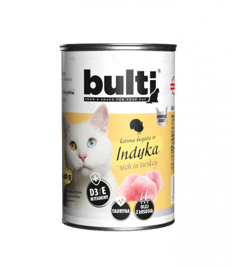 BULTI Mielonka Mix 6 příchutí - vlhké krmivo pro kočky - 36x400g - Fotogalerie 11