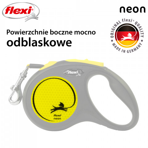 Flexi New NEON 5 m Černá, Žlutá Pes Zatahovací vodítko - Fotogalerie 3