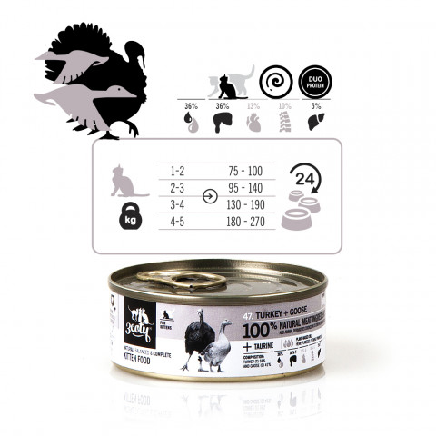 3COTY Turkey with goose For kittens - mokré krmivo pro kočky - 6x80g - Fotogalerie 7