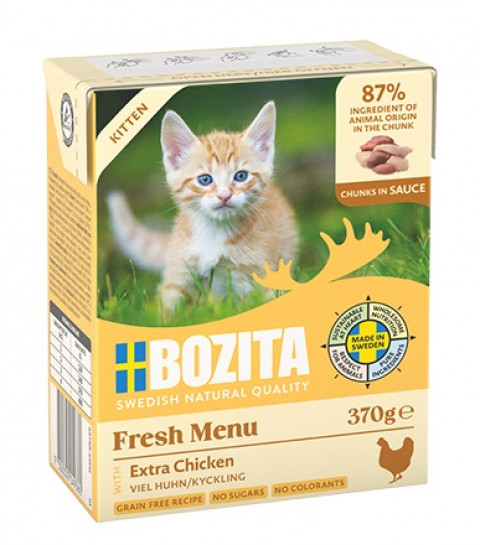 BOZITA Fresh Menu Kitten Chunks in sauce - mokré krmivo pro kočky - 370g - Fotogalerie 1