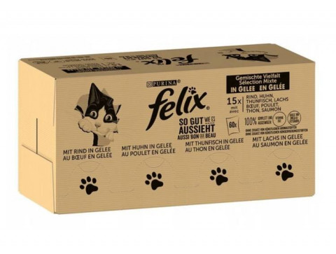 PURINA Felix MIX Chutí – mokré krmivo pro kočky – 120×85 g - Fotogalerie 1