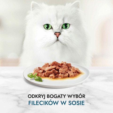 PURINA Gourmet Perle Mini fillets in sauce - mokré krmivo pro kočky - 60x85g - Fotogalerie 4