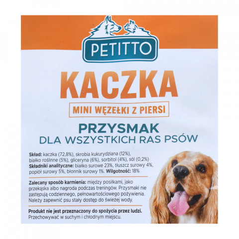 PETITTO Mini uzlíky z kachních prsou - pochoutka pro psy - 500 g - Fotogalerie 3