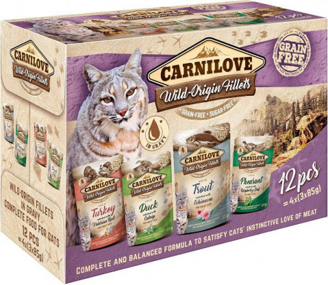 CARNILOVE Cat Wild Origin Fillets - mokré krmivo pro kočky - 12x85g - Fotogalerie 1