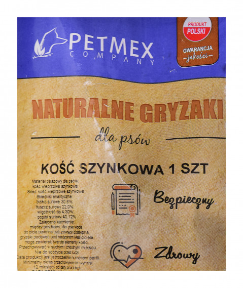 PETMEX Ham bone - žvýkačka pro psy - 1 kusů - Fotogalerie 2