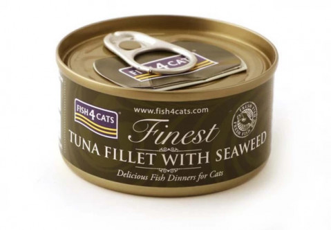 FISH4CATS Tuna fillet with seaweed - mokré krmivo pro kočky - 12x70g - Fotogalerie 2
