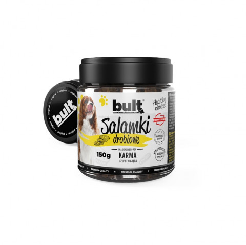 BULT Drůbeží salámky + BULT Eko kuřecí prsa – pochoutka pro psy – 2x50g + 2x150g - Fotogalerie 5