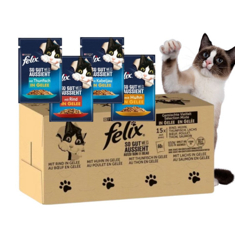 PURINA Felix MIX Chutí – mokré krmivo pro kočky – 120×85 g - Fotogalerie 6