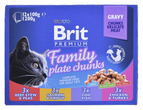 BRIT Cat Pouches Family Plate - mokré krmivo pro kočky - 12 x 100g - Fotogalerie 6