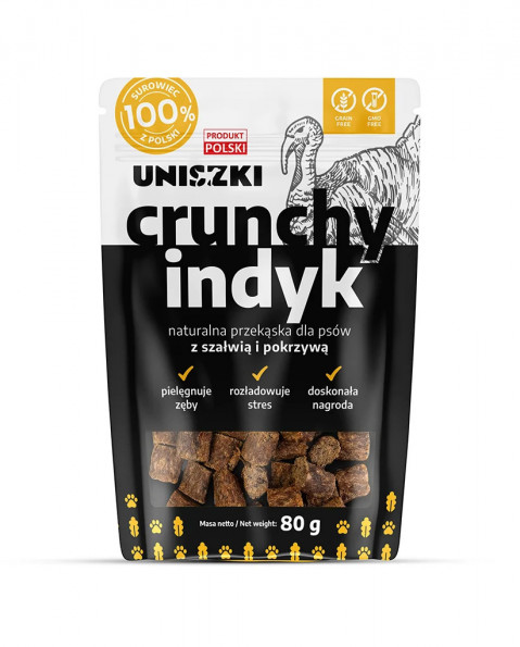 UNISZKI Křupavé krůtí s šalvějí a kopřivou - pamlsek pro psa - 80g - Fotogalerie 1