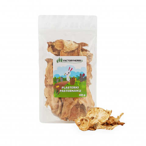 FACTORYHERBS Parsnip slices - lahůdka pro hlodavce a králíky - 130g - Fotogalerie 1